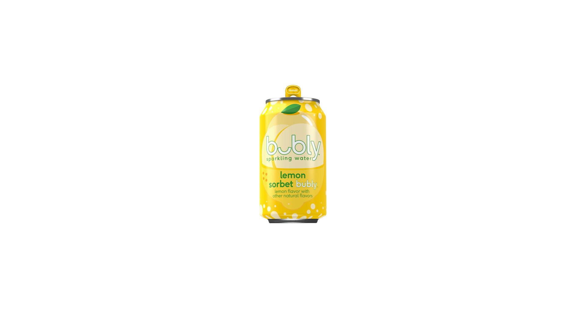 Bubly Sparkling Water Lemon Sorbet - 12 oz Can