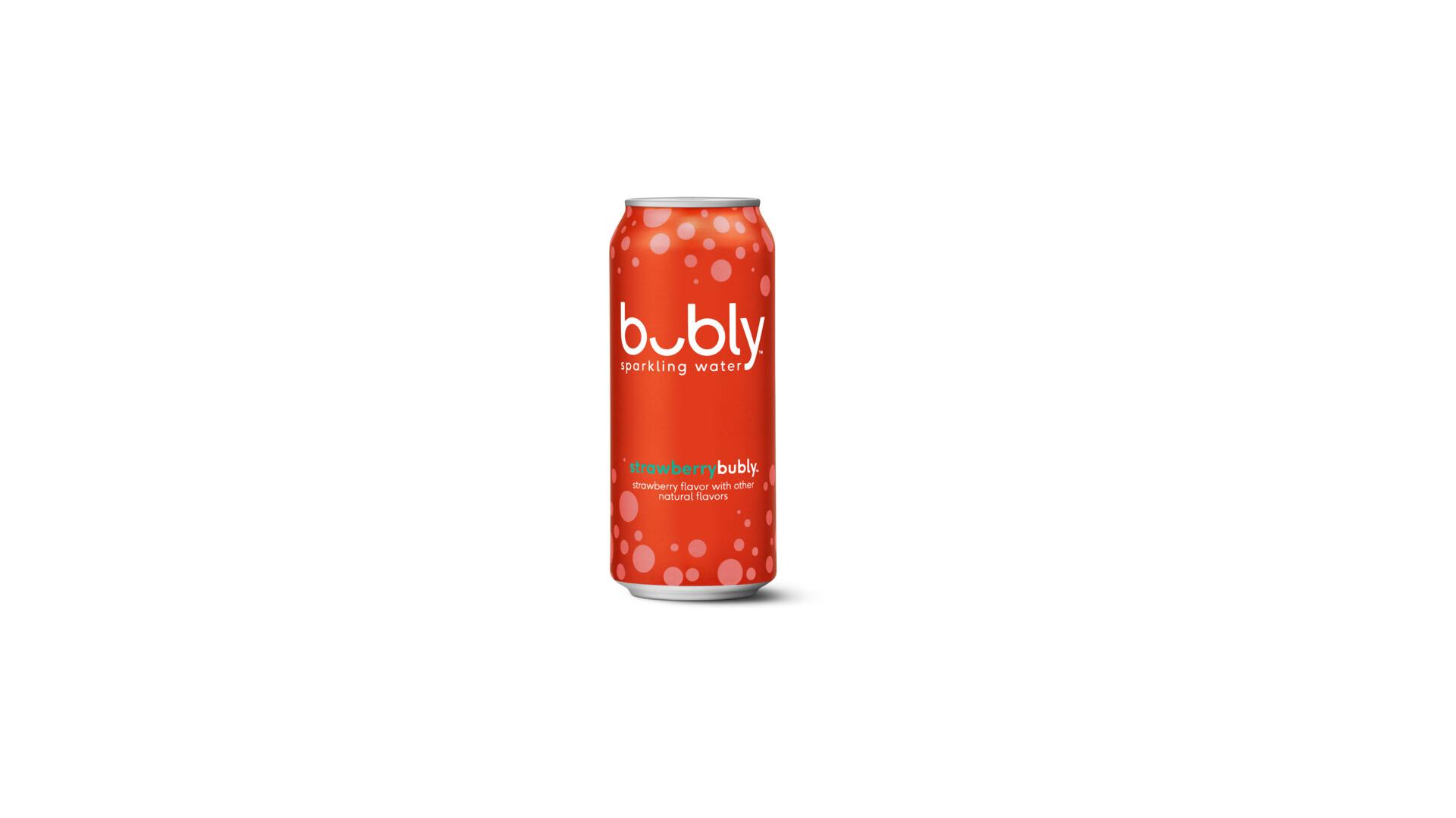 Bubly Sparkling Water Strawberry - 16 oz Can