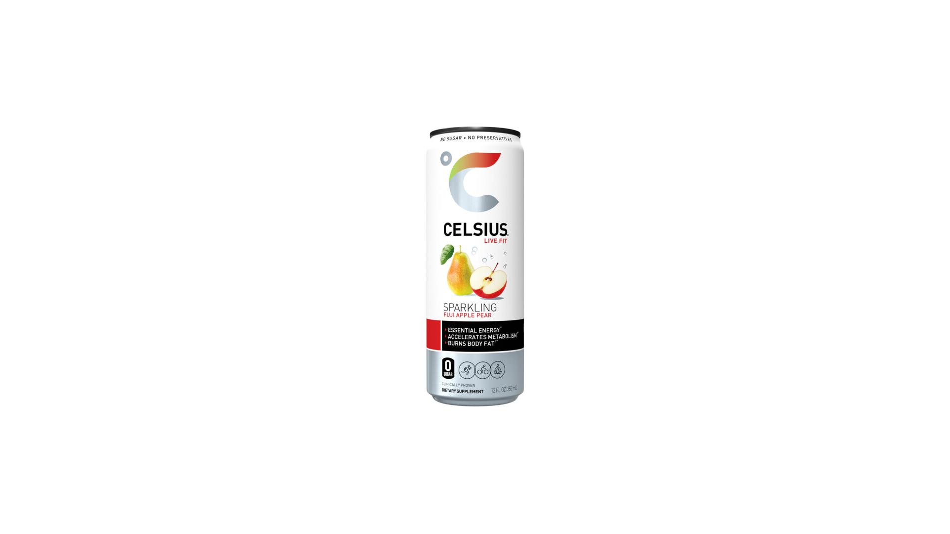 Celsius Sparkling Fuji Apple Pear - 12 oz Can