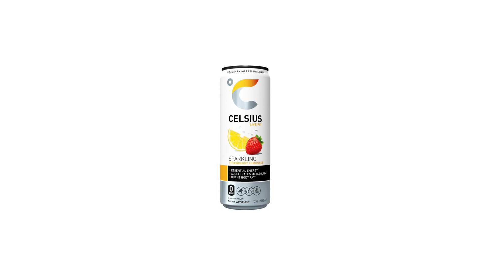 Celsius Sparkling Strawberry Lemonade - 12 oz Can