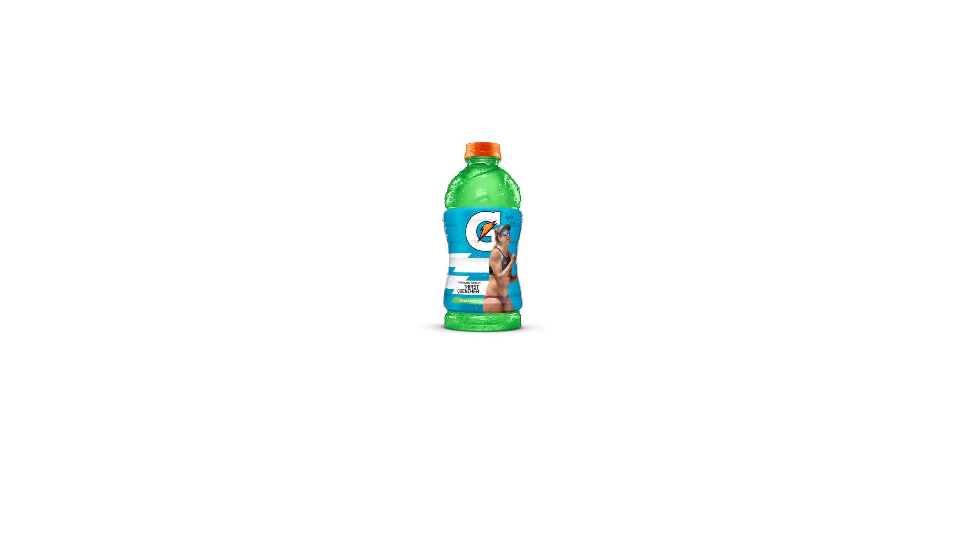 Gatorade Fierce Thirst Quencher Green Apple Bottle 28oz