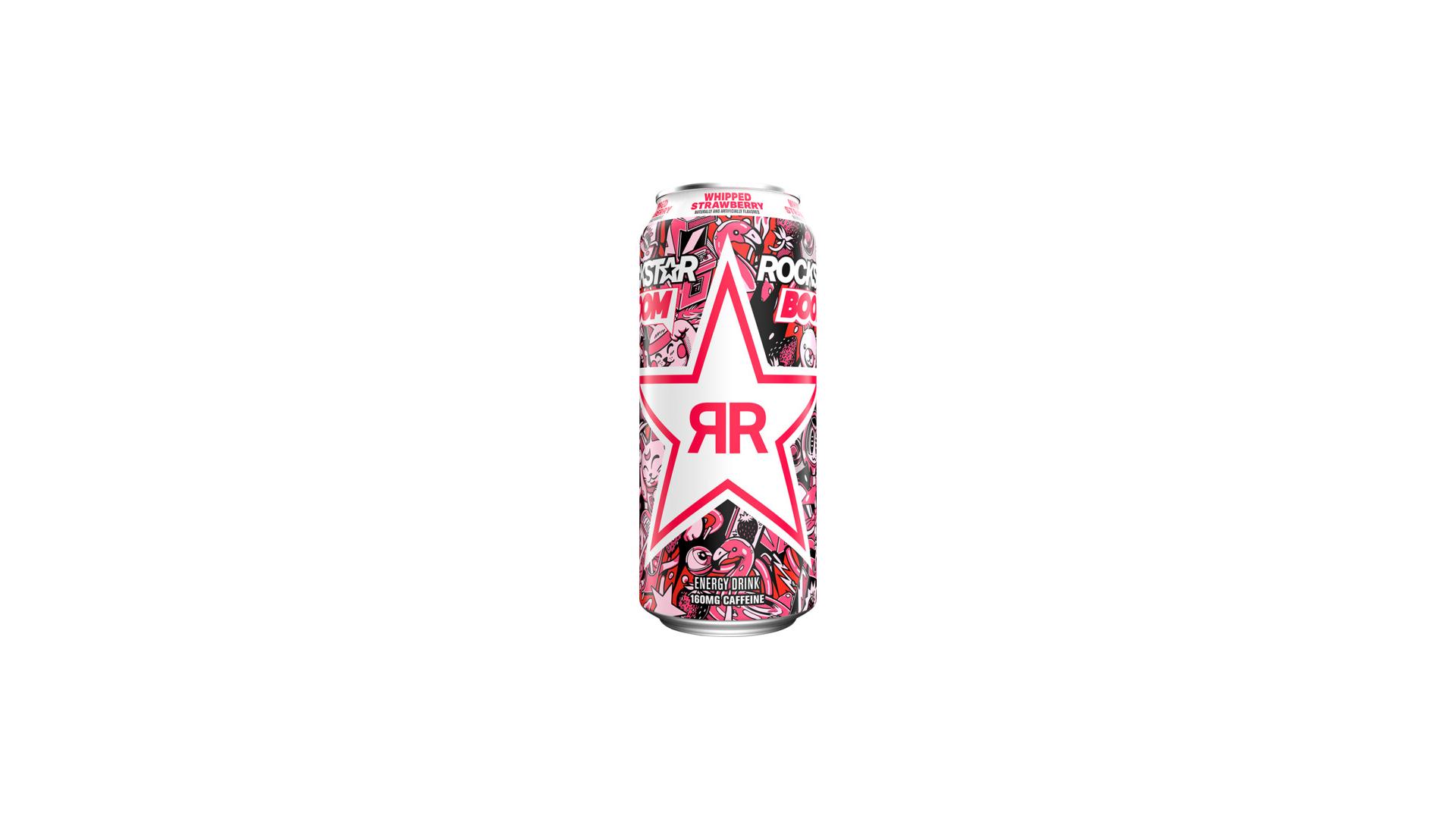 Rockstar Boom Whipped Strawberry - 16 oz Can