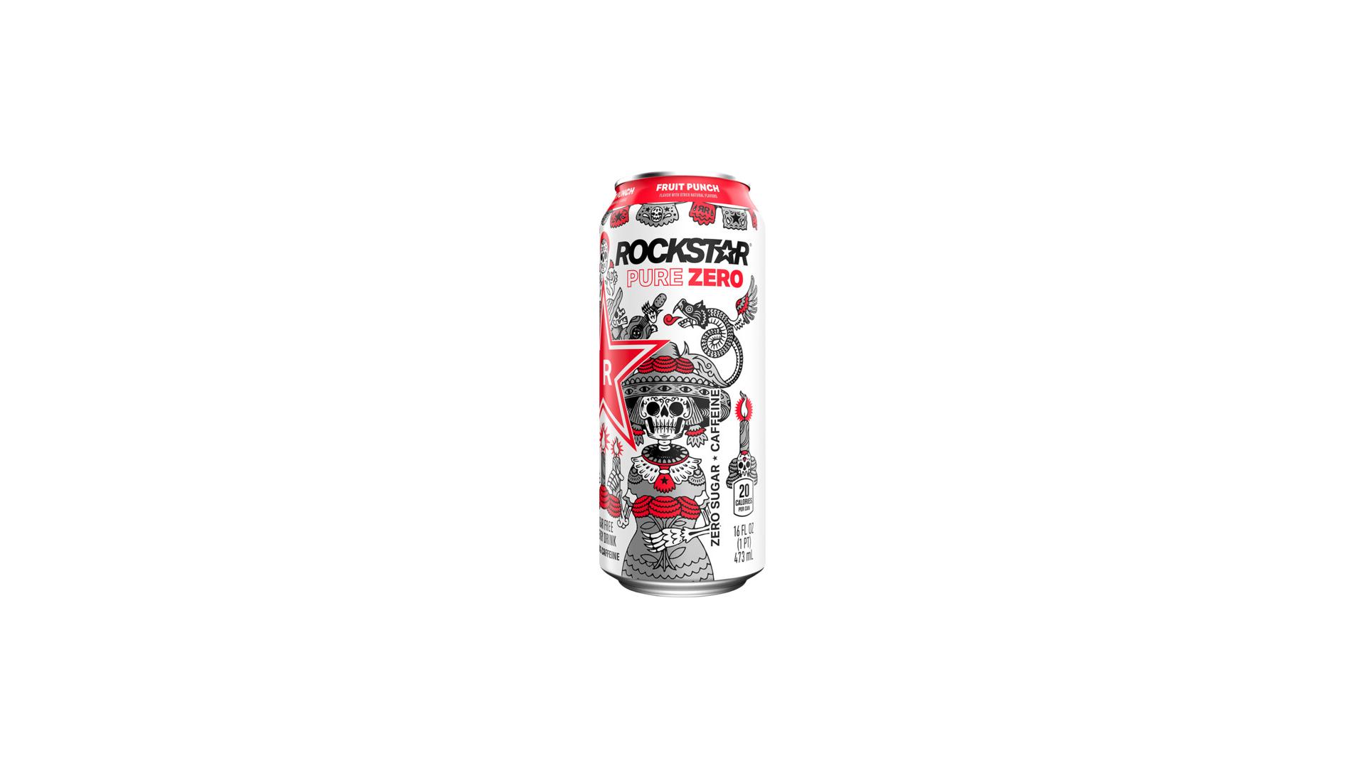 Rockstar Pure Zero Fruit Punch - 16 oz Can