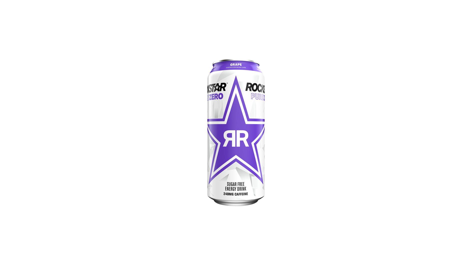 Rockstar Pure Zero Grape - 16 oz Can