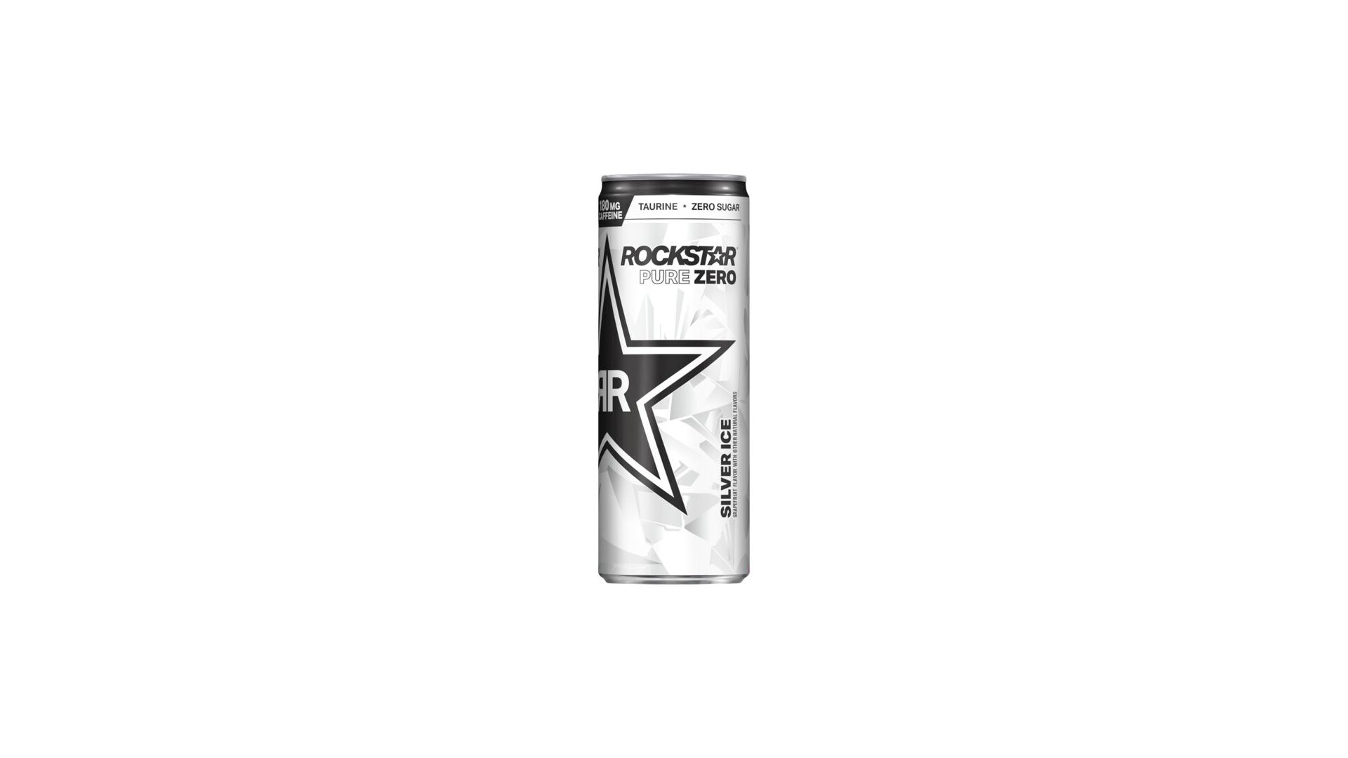 Rockstar Pure Zero Silver Ice - 8.4 oz Slim Can