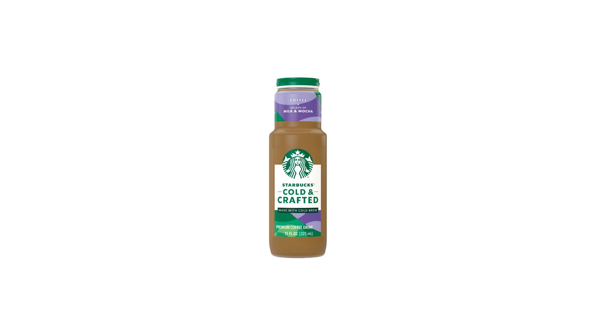 Starbucks Cold & Crafted Coffee + Splash of milk and Mocha - 11 oz Bottle